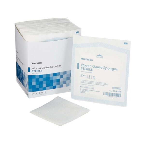 Mckesson Sterile Gauze Sponge, 4 x 4 Inch, 100PK 16-4248 - main